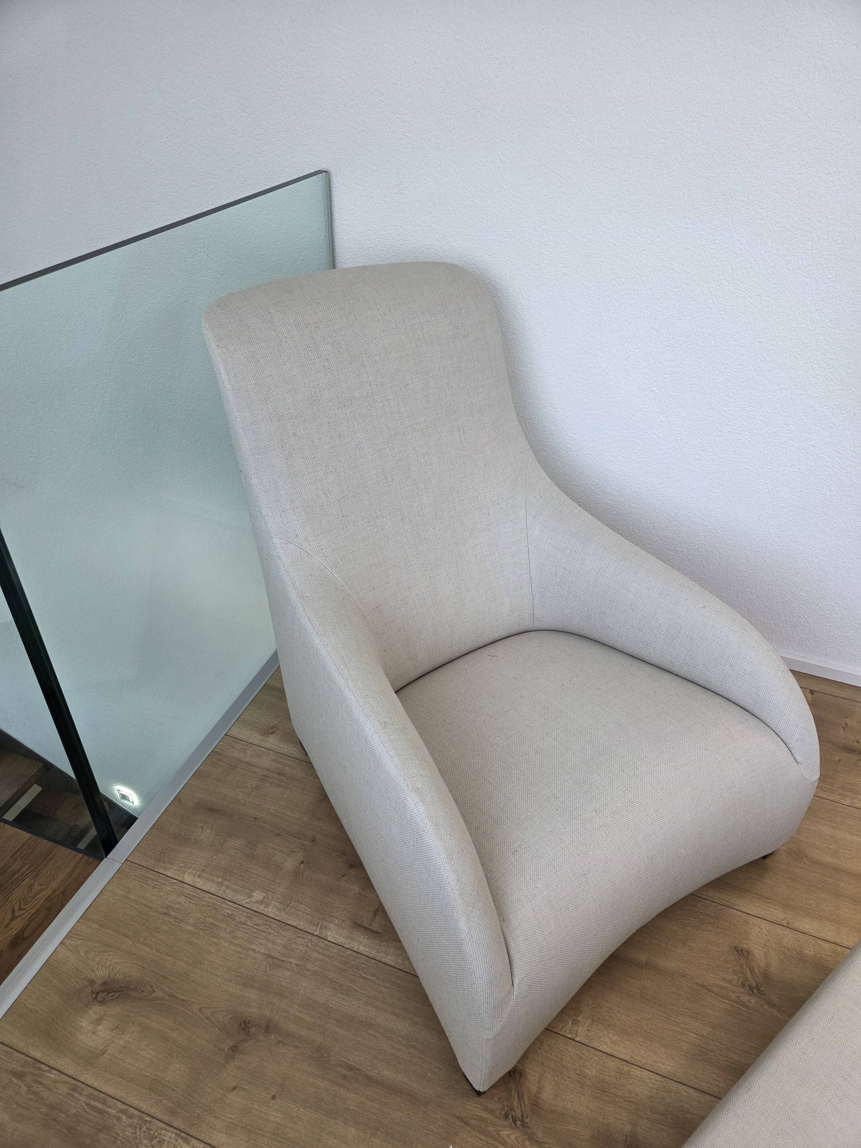 ​B&B Italia Maxalto Kalos Armchair & Ottoman by Antonio Citterio
