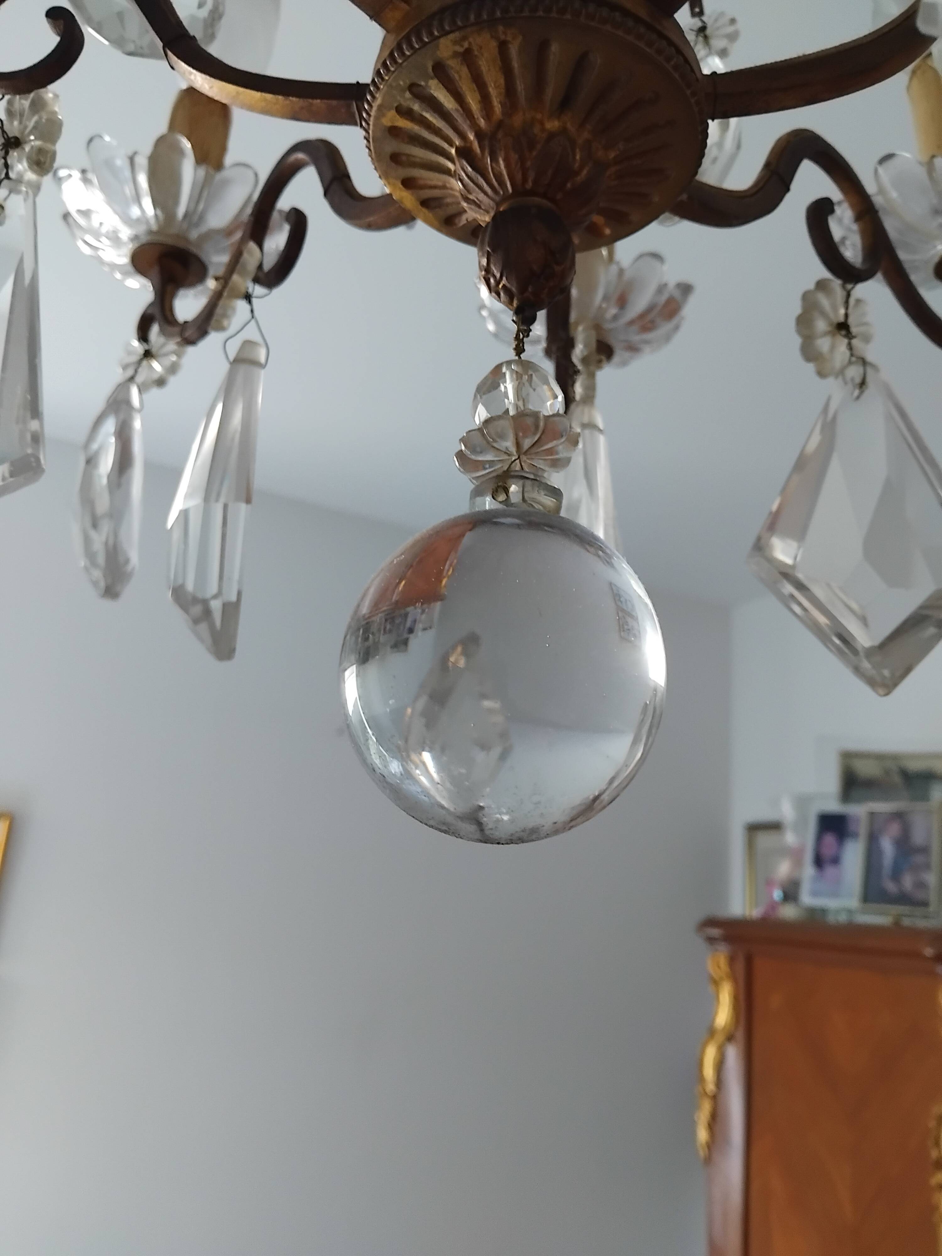 Lustre cage Cristal