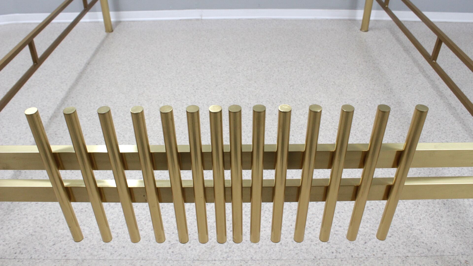 Vintage golden brass bed frigerio 1970s