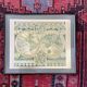 Vintage world map frame "World Map by Peter Schenk The Elder 1645-1715"