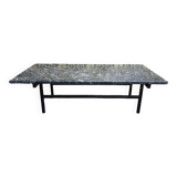 Table basse 1950/1960 en fer et marbre