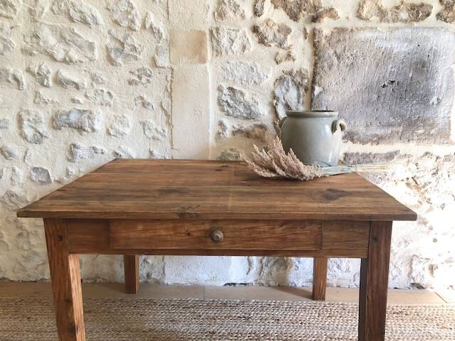 Wooden farmhouse coffee table