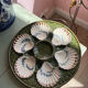 Rare green Longchamp oyster plate