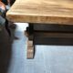 Rustic solid oak coffee table thinned