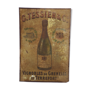 Plaque métal champagne - tessier