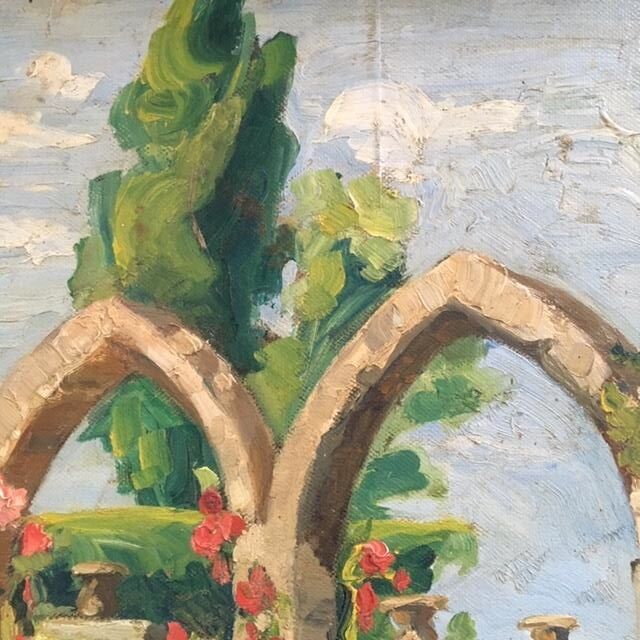 Table stones and roses