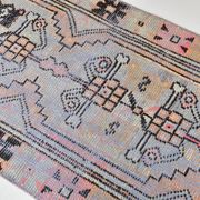 Tapis de couloir vintage bleu clair