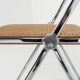 Vintage Plia Folding Chair in Vienna Straw by Giancarlo Piretti for Anonima Castelli, 1970s, Set of 5