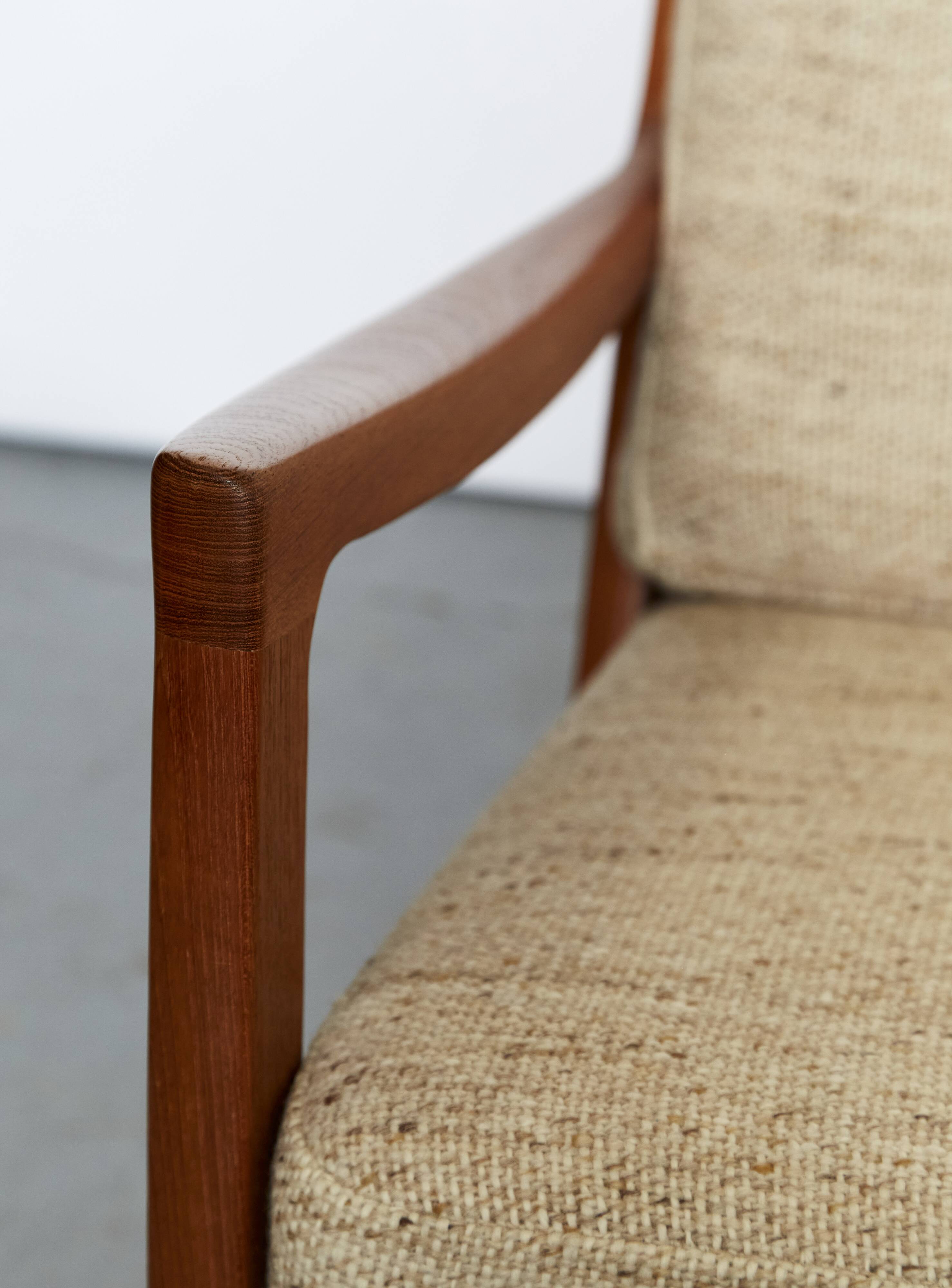 Mid-Century "Senator" Highback Chair by Ole Wanscher for Peter Jeppesen