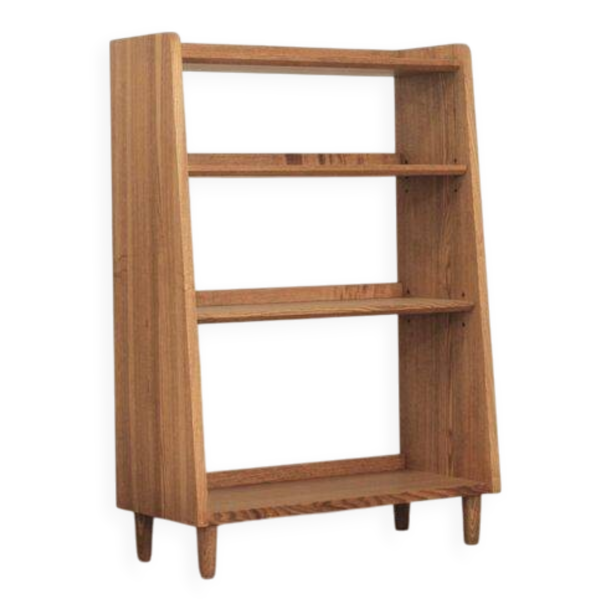 Slanted Oak Bookshelf