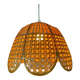 60s rattan flower chandelier