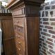 11-drawer solid oak craft cabinet