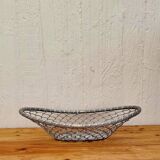 Large vintage metal fruit basket