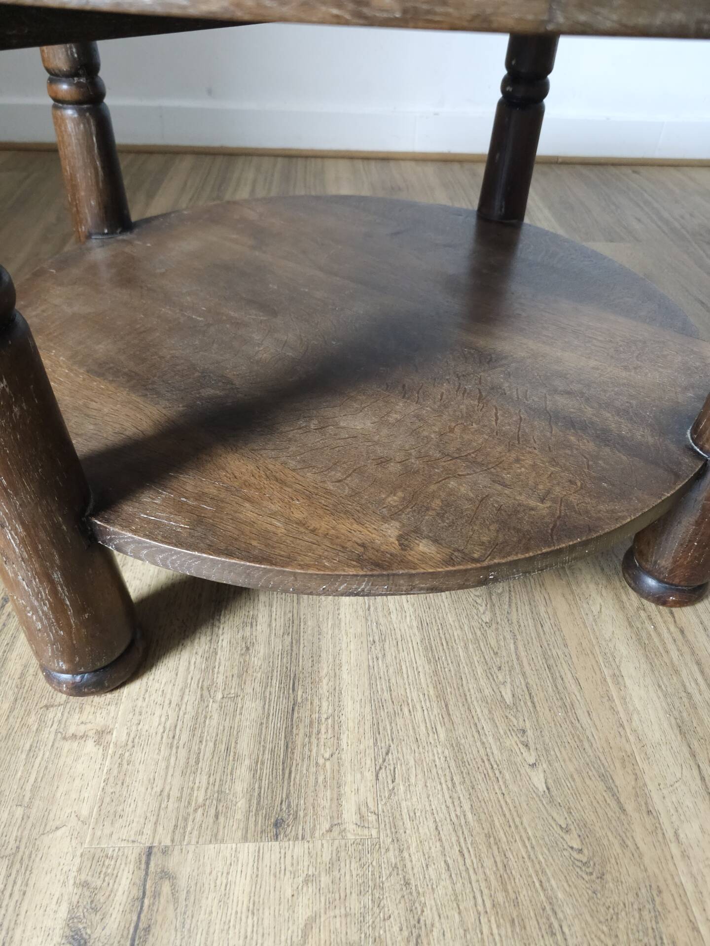 1950s French Oak Table in the Style of Charles Dudouyt