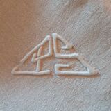 6 damask napkins, ps monogram