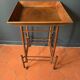 Napoleon III wooden side table, tray table on wheels, 19th century