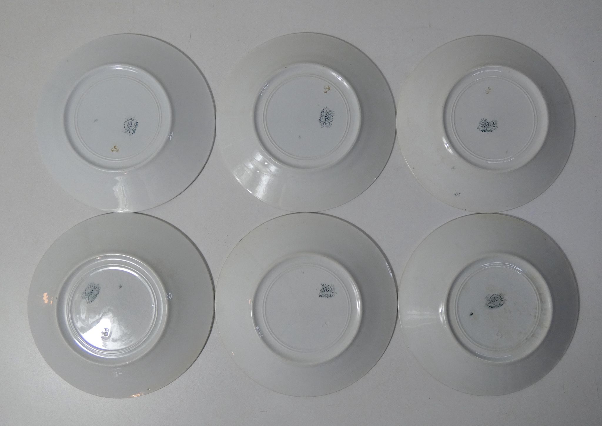 6 assiettes plates compiegne terre de fer