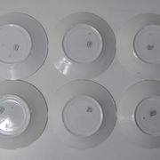 6 assiettes plates compiegne terre de fer
