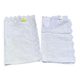 Two GC embroidered pillowcases