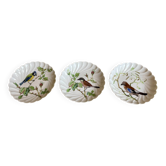 3 small plates / bowls in Limoges Haviland porcelain – Bird design