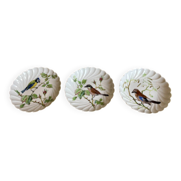 3 small plates / bowls in Limoges Haviland porcelain – Bird design