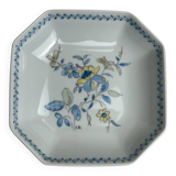Octagonal empty pocket dish, hand-decorated earthenware, 20th century.
