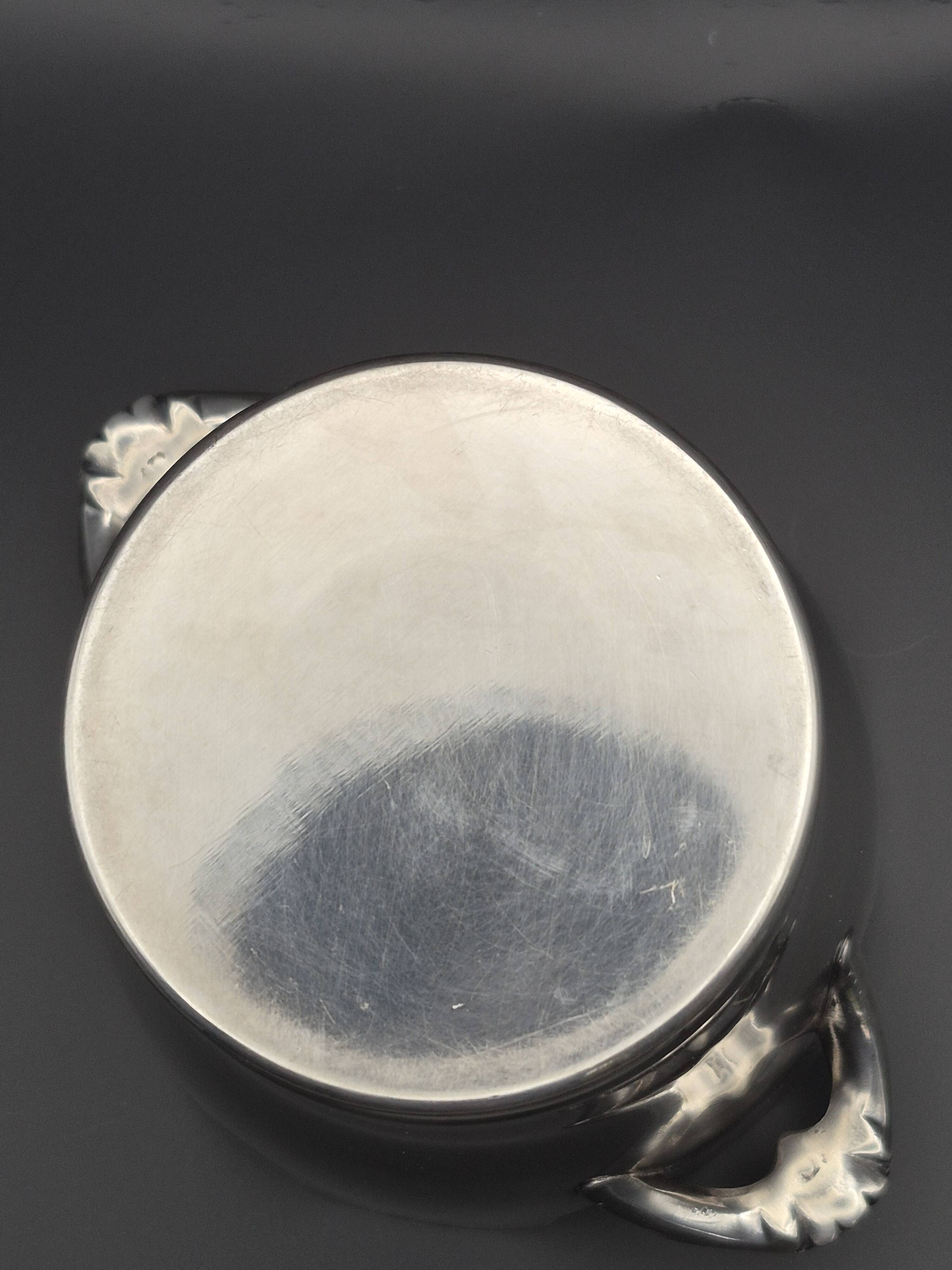 Elegant ice bucket/scoop, silver-plated with square hallmark - A 321
