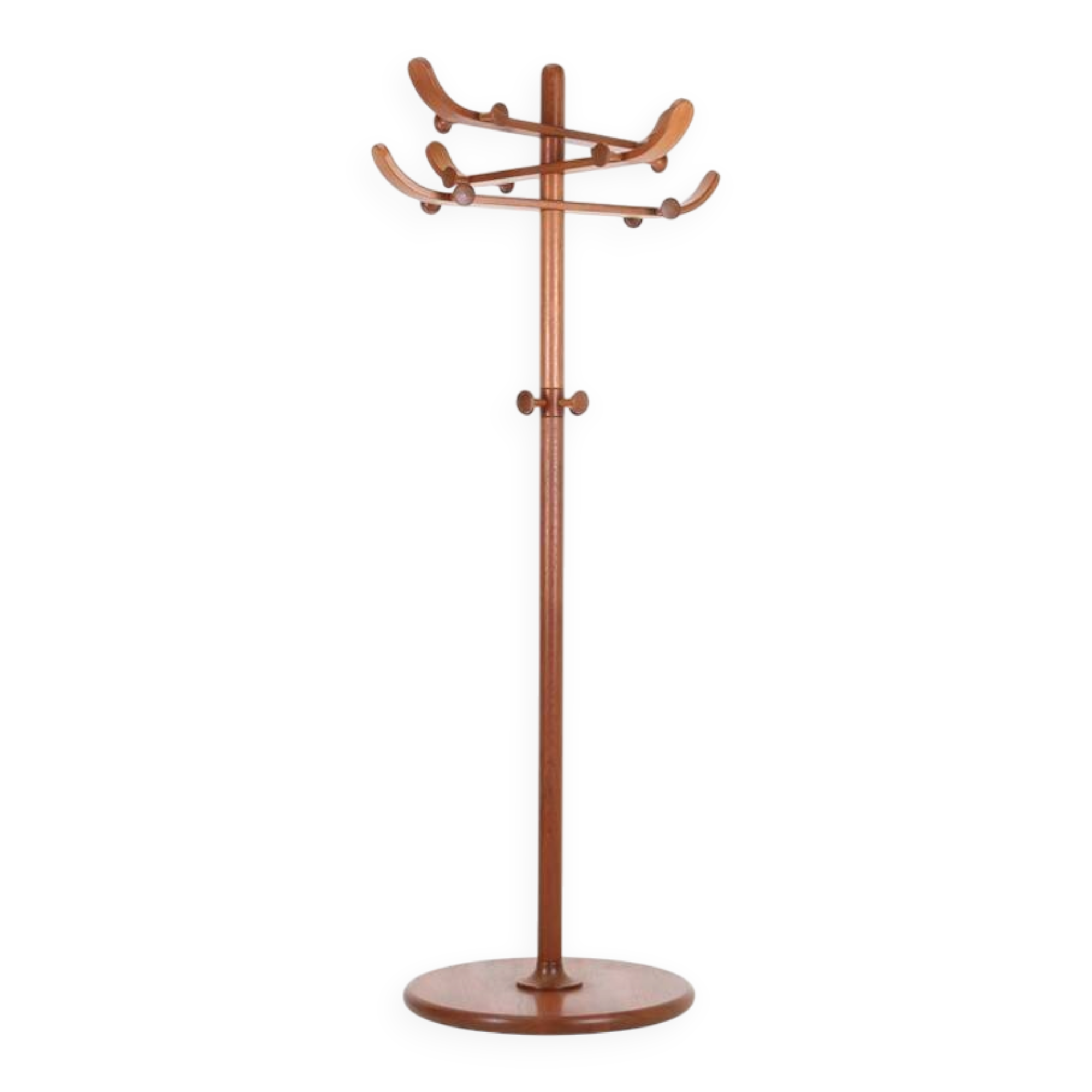 Rare large “No. 20” teak coat rack by Søren Nissen & Ebbe Gehl for Aksel Kjersgaard / 1960s / 1970s / Mid Century Danish Modern Design