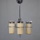 Restored Bauhaus/Art Deco chrome & glass chandelier, Czechoslovakia, 1930s