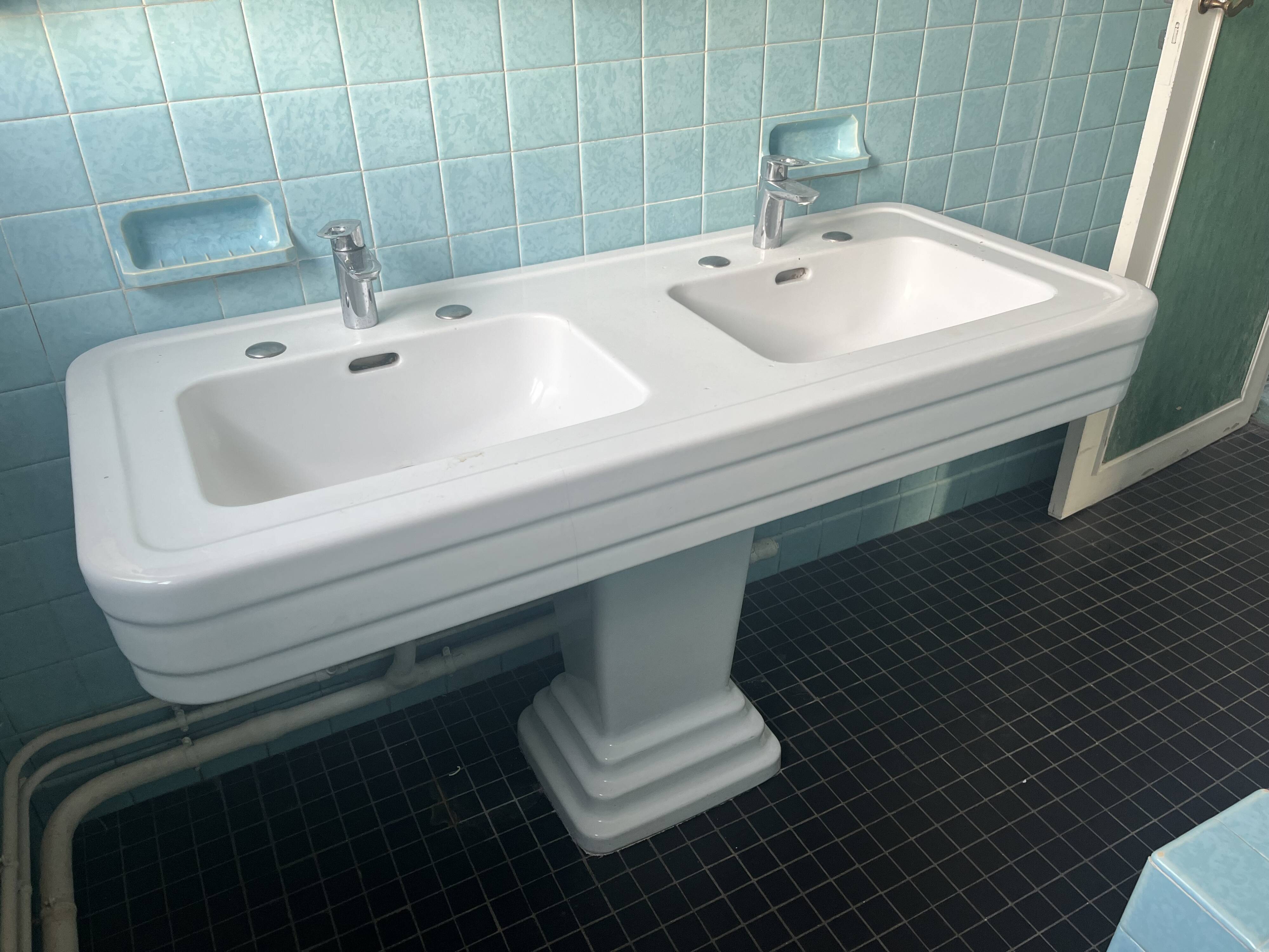 Lavabo double vasque Art déco