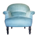 Vintage toad armchair blue velvet 70s