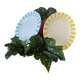 Set of 2 Digoin Sarreguemines dinner plates