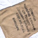 Vintage burlap coffee bag