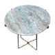 Round marble side table – Golden base – Elegant design
