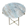 Round marble side table – Golden base – Elegant design
