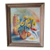 Ancient painting depicting a bouquet of flowers.