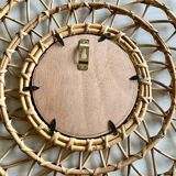 Natural rattan sun mirror 61cm