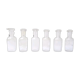 6 glass vials with glass plugs