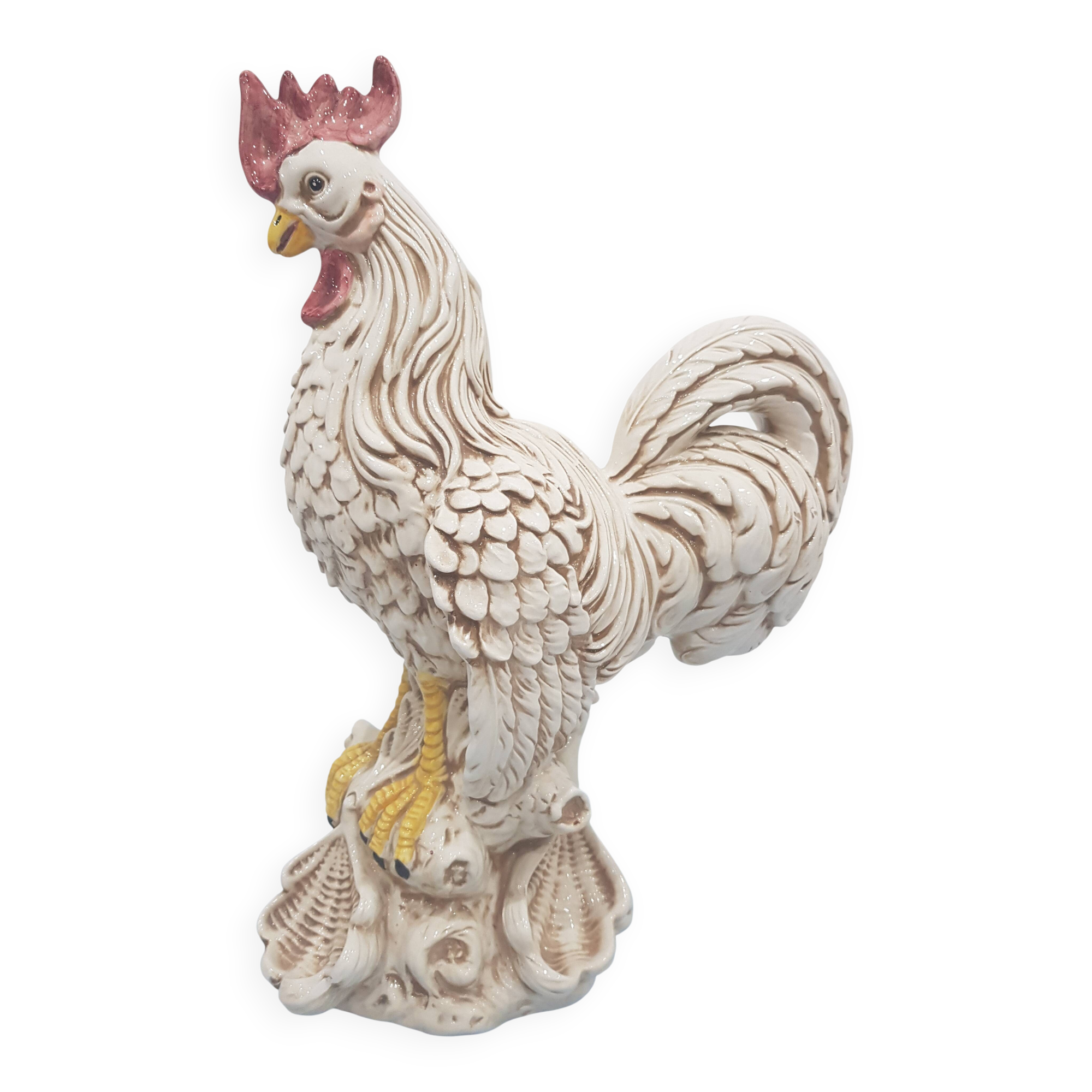 A colorful figurine of a Rooster, Made in Italy