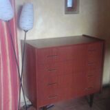 The 1960s teak chest of drawers