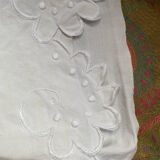 Monogrammed and embroidered castle sheet.