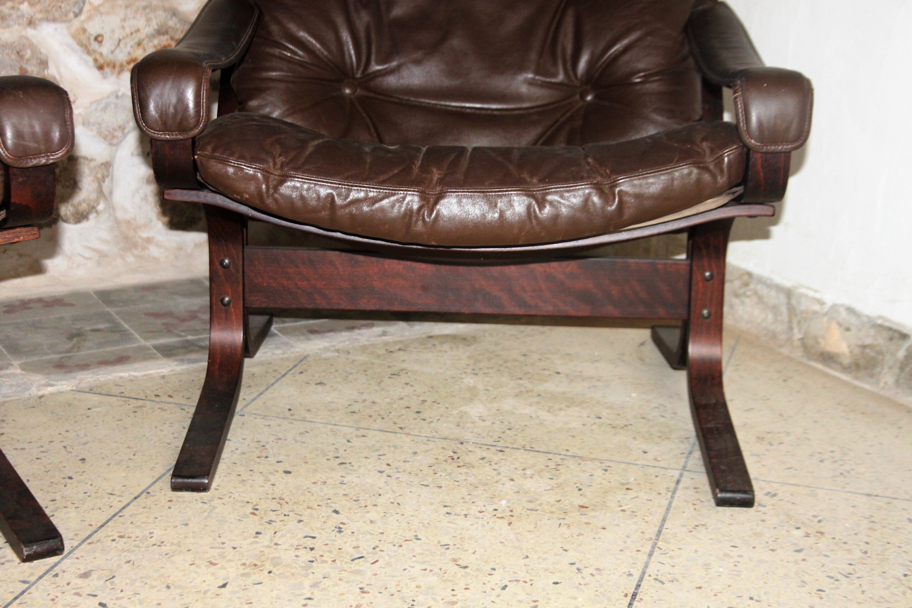 Pair of scandinavian armchairs by Ingmar Relling 60/70