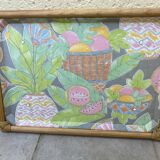 Breakfast tray on vintage stand