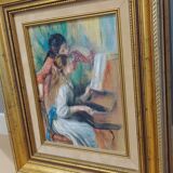 Painting painting on canvas
