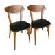 Deux chaises vintage pieds compas 1950