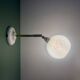 Applique globe vintage en verre de Clichy blanc