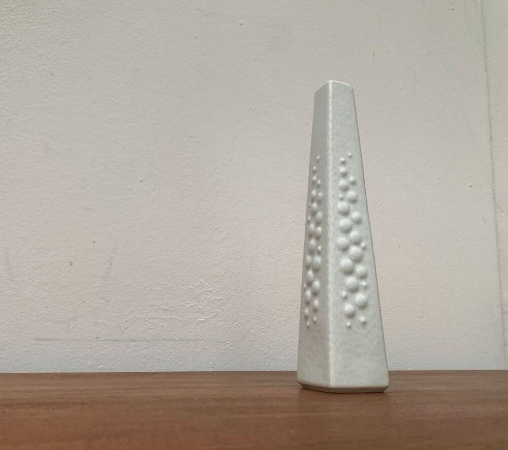 Vintage white porcelain vase from KPM Royal Porcelain, 1970s.
