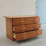 Vintage chest of drawers with bamboo and rattan details