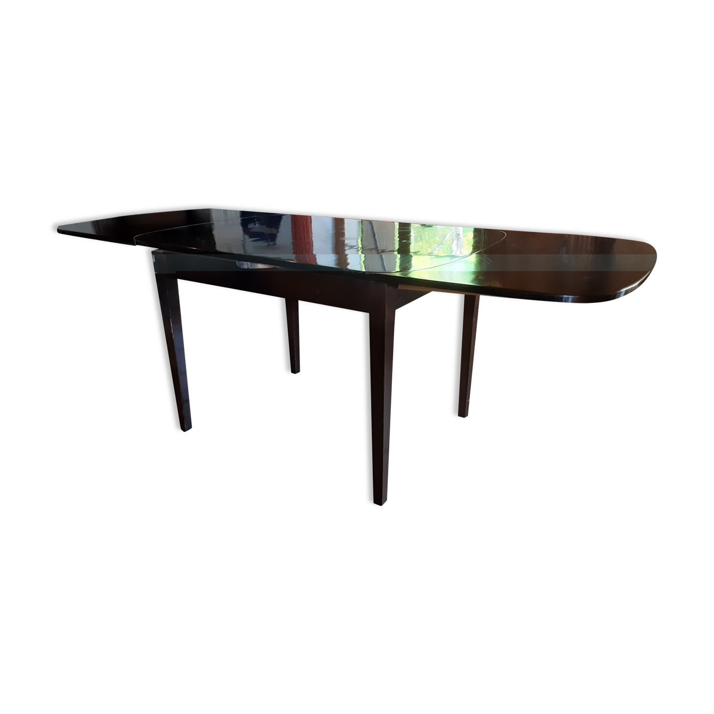 Table vintage vernie a rallonges annee 1955