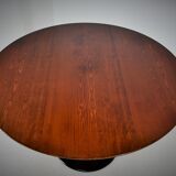1969s beech round dining table, Czechoslovakia